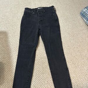 Madewell High Rise Skinny Black Jeans